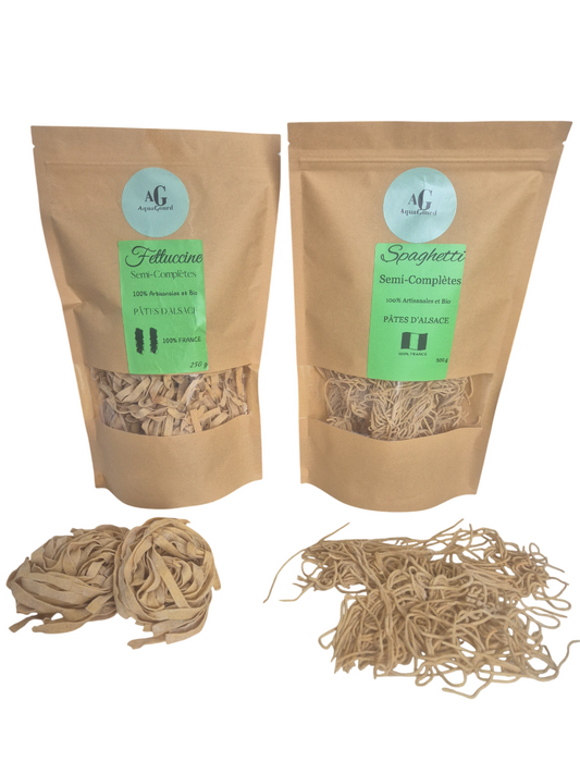 🍝 Pack Duo Authentique – Fettuccines & Spaghettis artisanales bio 🌿